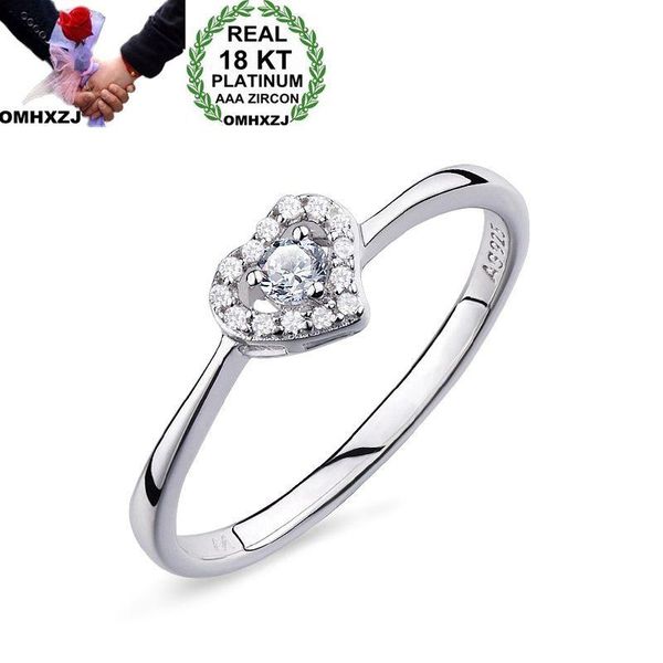 

cluster rings omhxzj wholesale european fashion woman girl party wedding gift heart white zircon 18kt gold ring rr675, Golden;silver