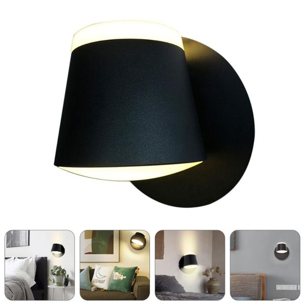 

wall lamp 1pc indoor room rotatable bedside aisle night light