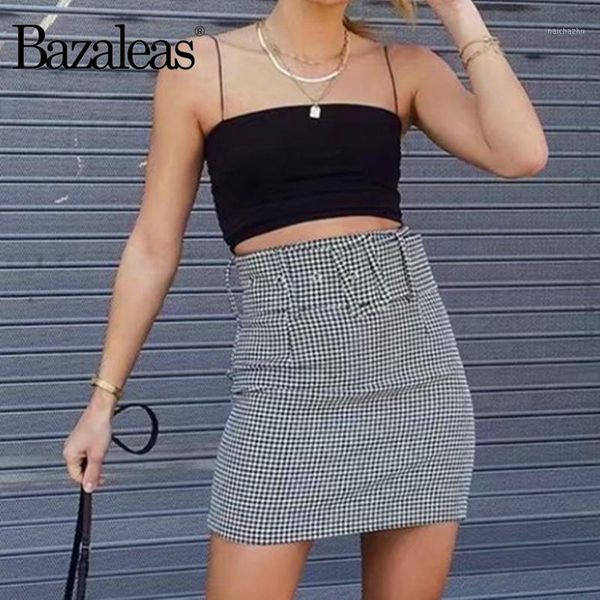 

women's tanks & camis bazaleas streetwear knitted tank cropped casual spaghetti strap black women slim crop, White