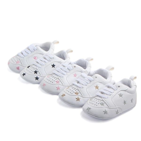 

multiple star baby girl shoes first walkers lace-up fashion for 0-18 months