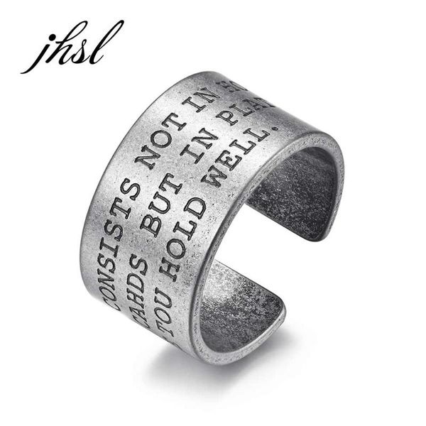 

cluster rings jhsl 12mm big large vintage hiphop statement open end men silver color stainless steel fashion jewelry size 7 8 9 10 11 12, Golden;silver