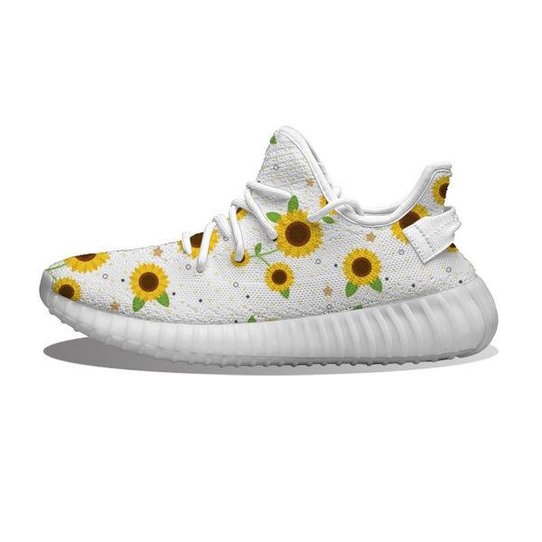 

diy custom sunflower in dot background running shoes mh printed mens womens trainers outdoor sports sneakers