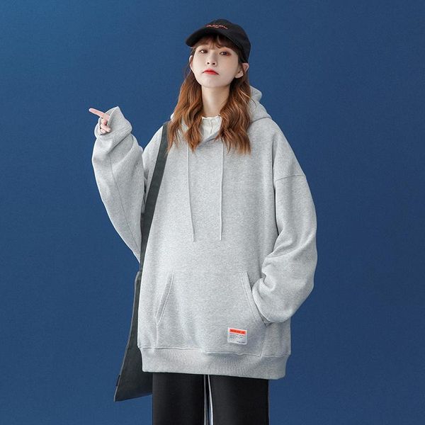 

men's hoodies & sweatshirts fashion brand 2021 autumn winter male casual solid color sweatshirt xxxl, Black