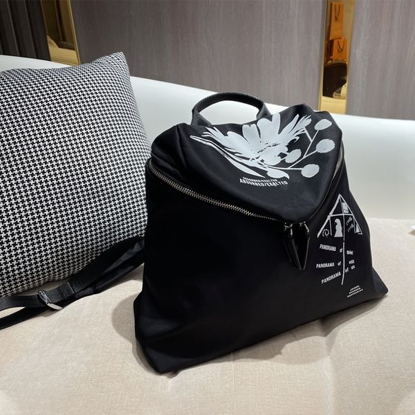 

designer backpack fashion nylon printed backpacks travel luxury school bag black and white optional233o