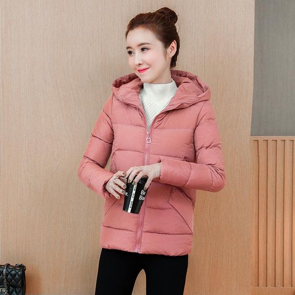 

women's jackets women autumn winter 2021 spring fashion ladies slim cotton parka blue short style female casual warm hooded coats ns438, Black;brown