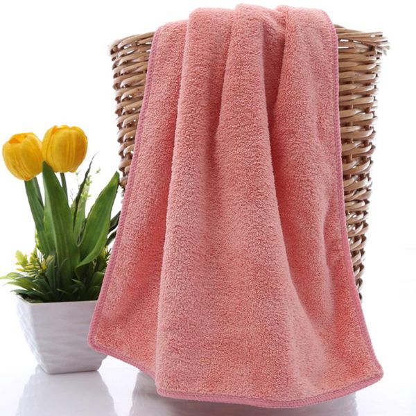 

towel 35*75cm swimming travel water absorbent salon cleaning camping dry hair coral velvet face cleansing double-sided bath