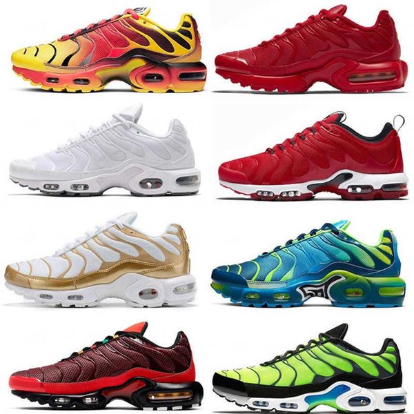 

2021 running shoes mens tn plus se triple white yellow oreoÂ hyper blue smoke grey voltÂ greenÂ black outdoor trainers sneakersa01