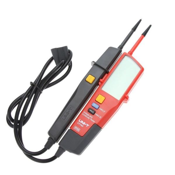 

multimeters uni t ut18d voltage continuity tester auto range detector pen voltmeter led/lcd display rcd/ on-off test ip65 waterpr