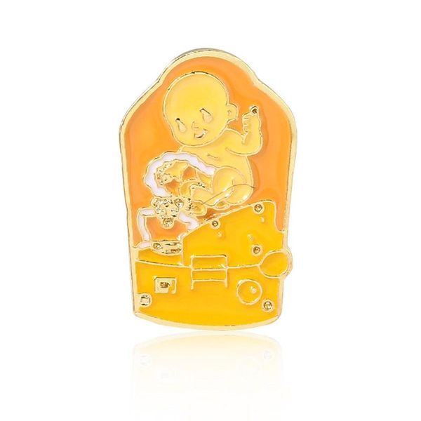 

pins, brooches game death stranding badge brooch cute cartoon bridge baby bb pins lapel pin backpack jewelry accessories, Gray