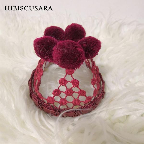 

caps & hats born baby headwear pompom crown headband infant pography headdress po shoot accessories props, Yellow