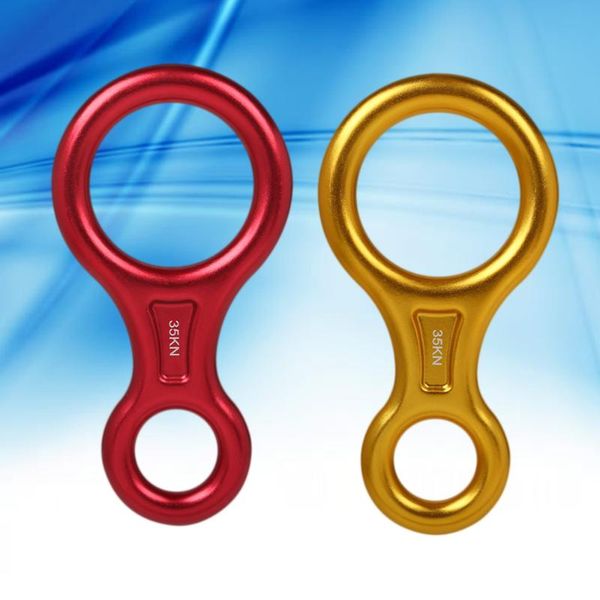 

cords, slings and webbing 2pcs climbing descender 35kn figure 8 word rope rappel ring downhill eight rappelling gear belay device equipment