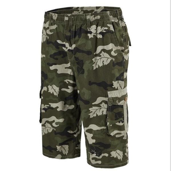 

men's pants 2021 summer camouflage tooling military cropped cargo xl-6xl, Black