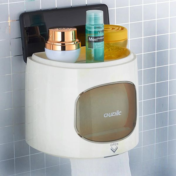 

bathroom storage & organization creative plastic shelf waterproof tissue box organizer multi-function home kitchen debris