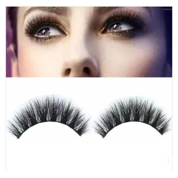 

pairs 100% real mink false eyelashes black natural thick eye lashes makeup extension tools1