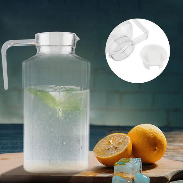 

water bottles transparent juice bottle striped ice cold jug with lid for bar home