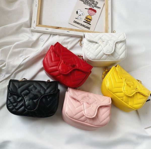 

korean version children handbags one-shoulder cross-body bag trend all-match girl chain small square bags fashion wallet kids purse, Black