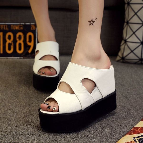 

shoes high heeled slippers woman slides women's summer heels foothold shoes peep toe for black white 1o34
