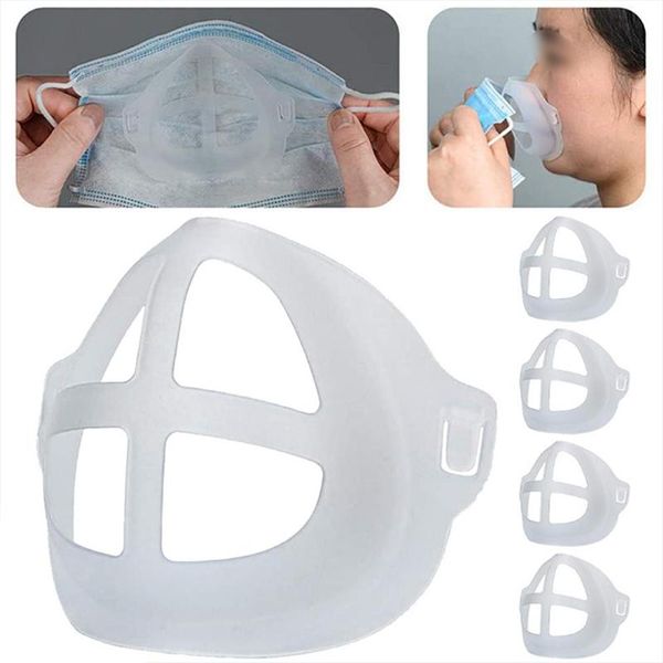 Ganchos trilhos de máscara bocal 3D Suporte para respiração Assistência interna Suporte de almofada de almofada Válvula respirável Proteção de batom antiaderente