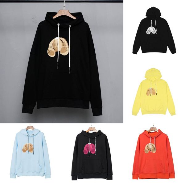 

designer broken bear hoodie men women designers bears hoodies clothes long t shirt clothing sport hooded shirts sweatshirt, Black
