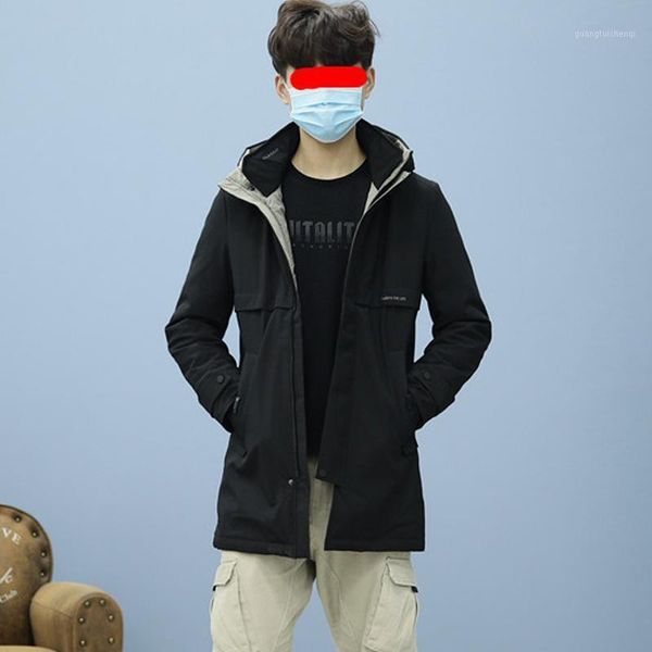 

big boys duck down coats & jacket teens teenager winter thick warm long parkas windbreaker male black plus size xxl men's