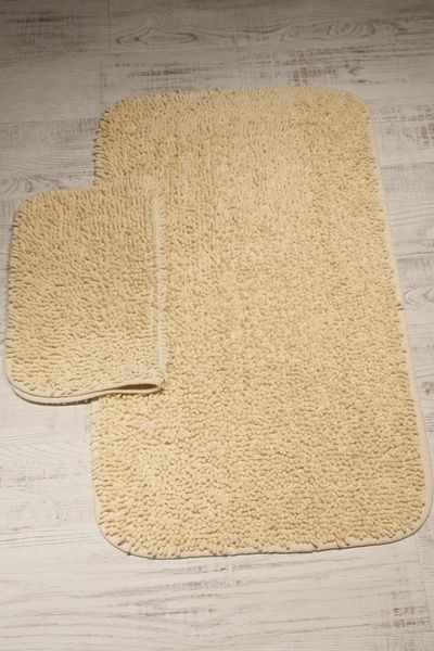 

bonny home spaghetti mink 2'li 100 cotton bath mat set toilet seat team mats