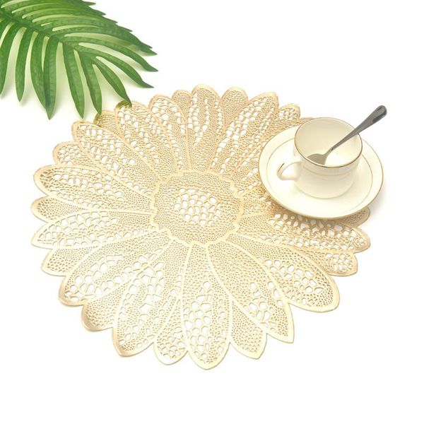 

mats & pads pvc hollow leaf insulation table bowl home christmas wedding decor heat resistant placemat for dining