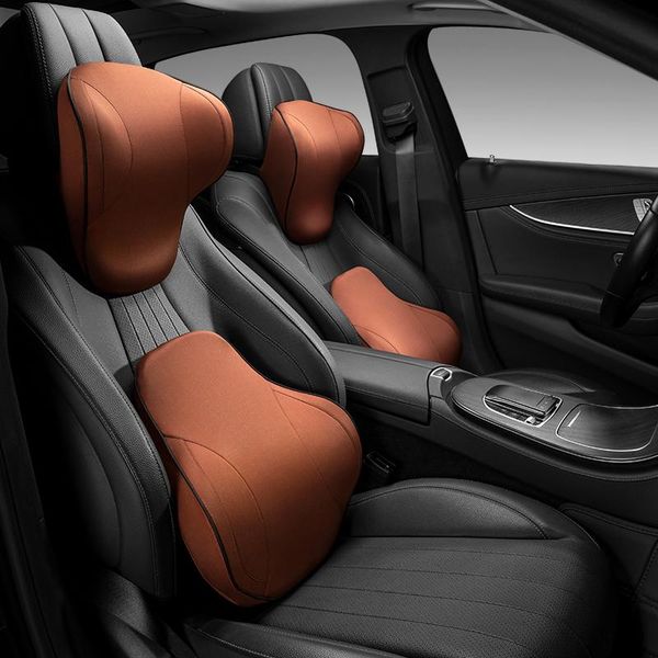 

seat cushions car memory foam travel pillow neck to ease fatigue auto headrest lumbar support for office home chair