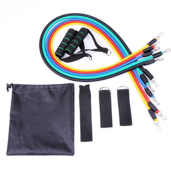 

11pcs/set pull rope fitness exercises resistance bands yoga crossfit latex tubes pedal excerciser body training workout