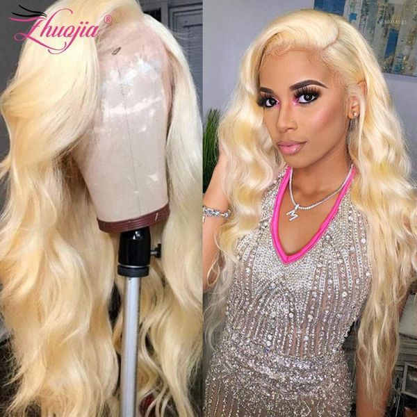 

lace frontal wig 250 density body wave 28 inch transparent honey blonde front wigs pre pluck and bleached knots1, Black;brown