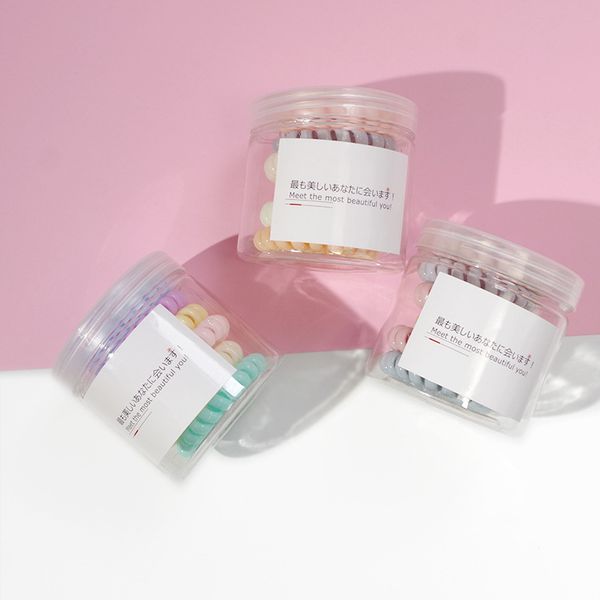 

3.5cm plastic undesigner hair accessories six pieces in a set with colorful designer scrunchiedesigner hair ties for women diademas, Pink