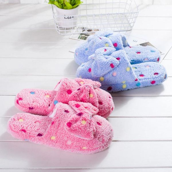 

slippers women slipper 2021 winter home warm cotton bow stone fabric indoor non-slip floor shoes, Black