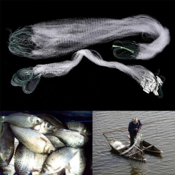 

fishing accessories 20m 1 layers net monofilament gill network with float outdoor sport fish gillnet trap gear