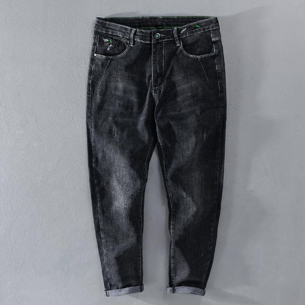 

men's jeans 2021 designer ankle-length stretch cotton men casual brand pants fashion comfortable trousers for spodnie, Blue