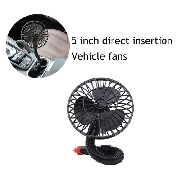 

car air freshener 12v 5inch portable conditioner for alternative plug in vehicle fan summer cool mini auto accessories