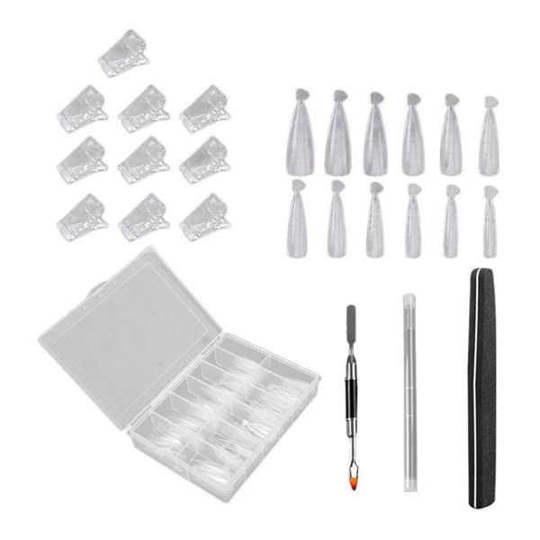 

nail art kits 1 set manicure tools clips double-headed brushes scraper patch
