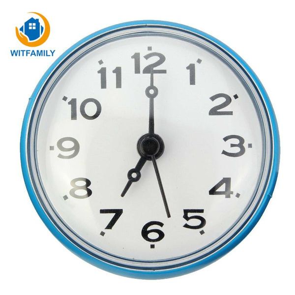 

bathroom shower sucker removable plastic resistant battery wall clock waterproof timer suction cup home decor watch clocks