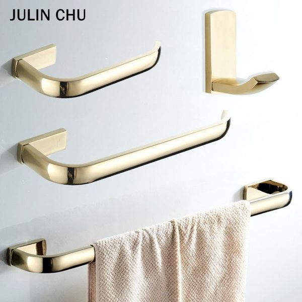 

gold bathroom hardware set brass wall mounted coat hooks towel bar wc roll holder kitchen paper rack ring rail bath accessory