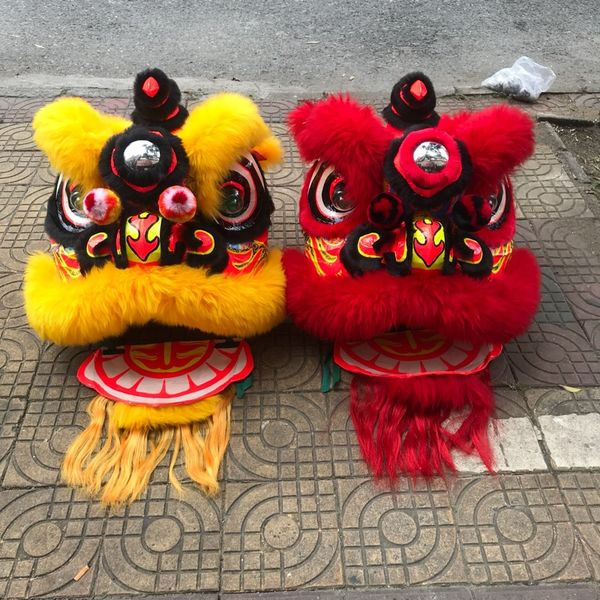 

mascot costumes lion no. 3 youth lion dance lion wake dance south european wool foshan, Red;yellow