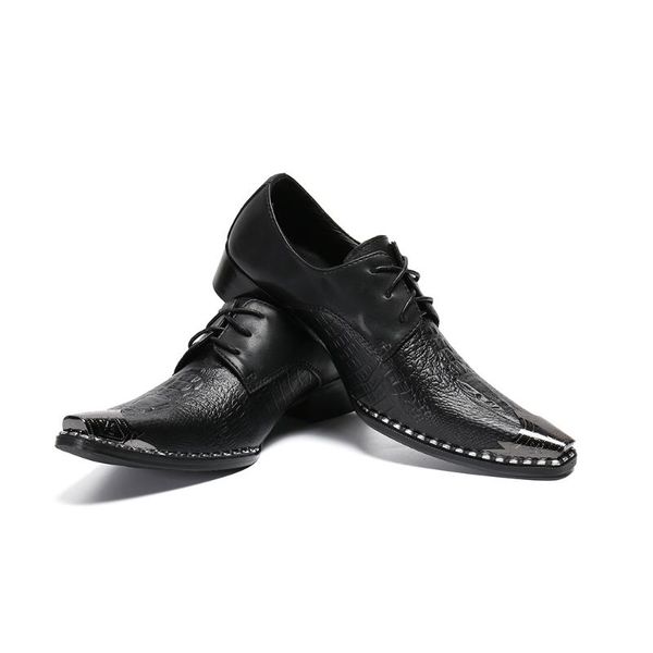 

dress shoes british genuine leather oxford for men classic black business office formal lace up prom brogues