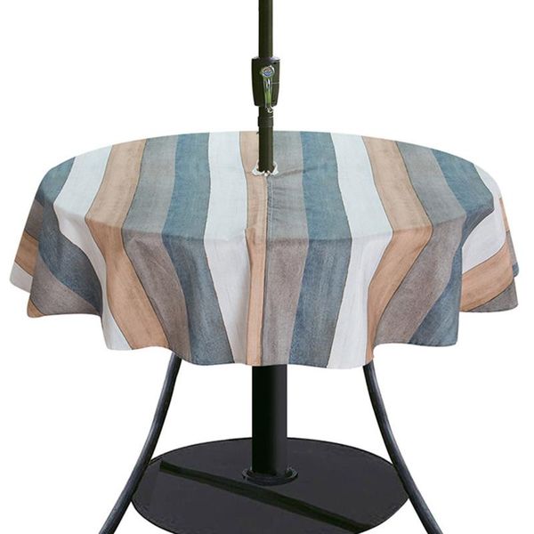 

table cloth tablecloth with umbrella hole for round waterproof zipper cover party patio ourdoor easy to remove 153cm dfk889