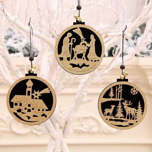 

christmas decorations year wooden hollow pendant for home tree xmas craft ornamenys navidad