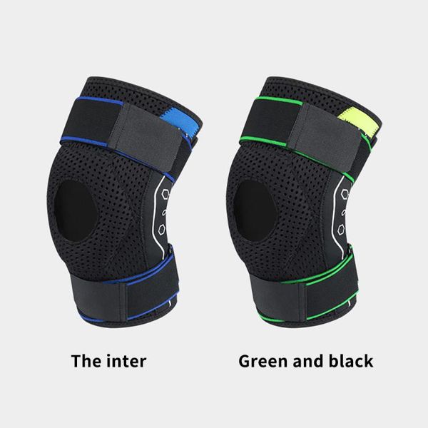 

knee brace polycentric hinges professional sports safety support black pad guard protector strap joelheira elbow & pads, Black;gray
