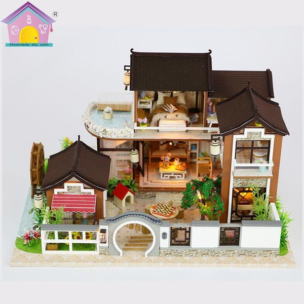 

decorative objects & figurines creative gifts diy cottage dream of ancient town super-large luxury villa model cabin christmas decorations g