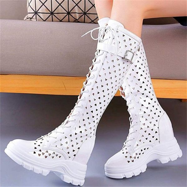 

boots women patent leather knee high ankle buckle round toe platform wedge sandals fashion sneakers heels oxfords party, Black