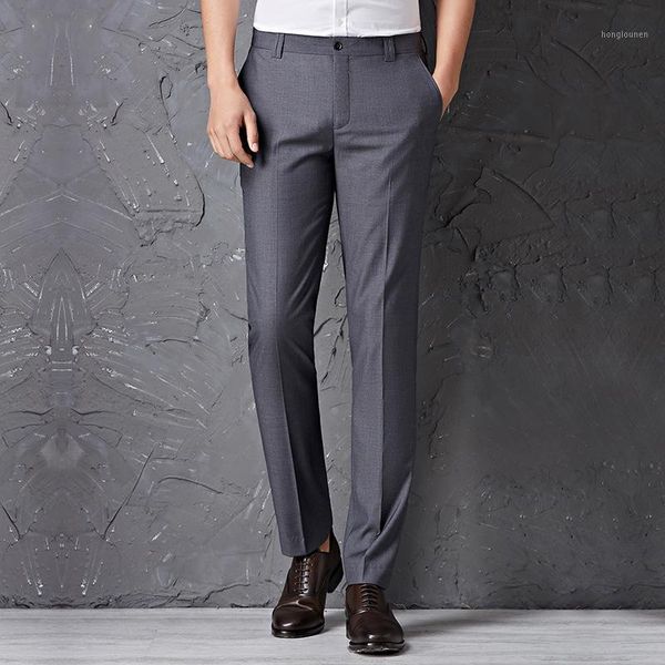 

men's suits & blazers icpans mens suit pants slim fit business formal office classic trousers for men dress wedding 2021 spring summer, White;black