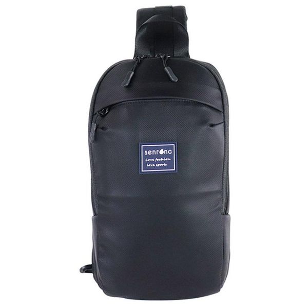 

korean men's chest bag casual shoulder black waterproof oxford cloth waist bags