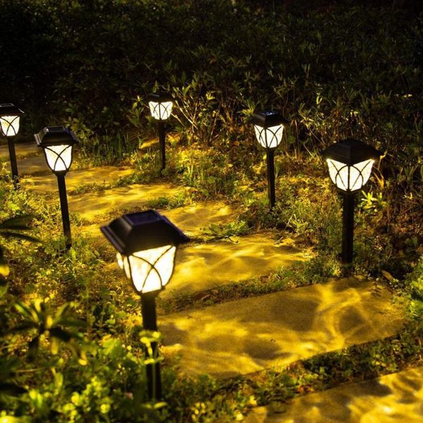 

solar lamps 2 pieces led pathway lights waterproof outdoor lamp for garden/lawn/landscape/yard/patio/driveway/walkway lighting