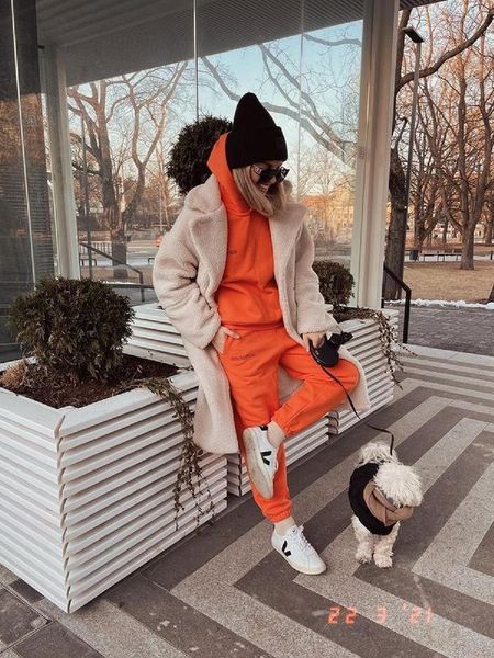 

women's two piece pants tracksuit set woman 2 pieces trouser suits sportswear hoodie+ sweatpants solid pure cotton sweatshirts spring a, White