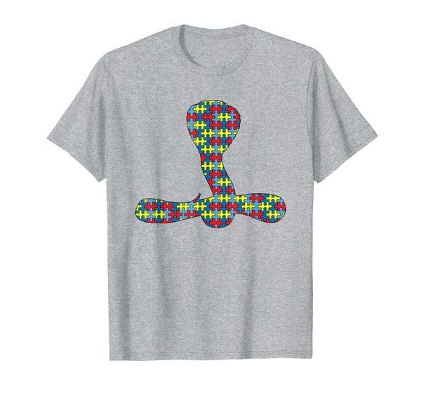 

cobra autism awareness kids animal snake puzzle day mom gift t-shirt, White;black