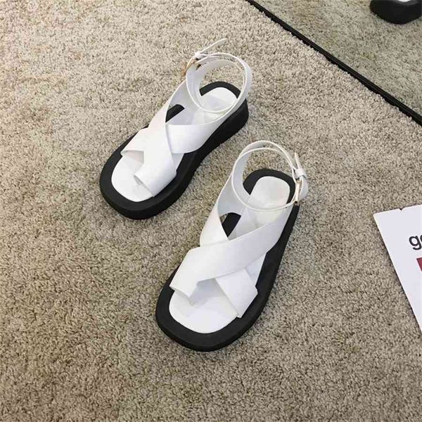 

women summer sandals casual cross-strap black ankle strap fashion beach flats open toe office ladies shoes sandals for women wenshet